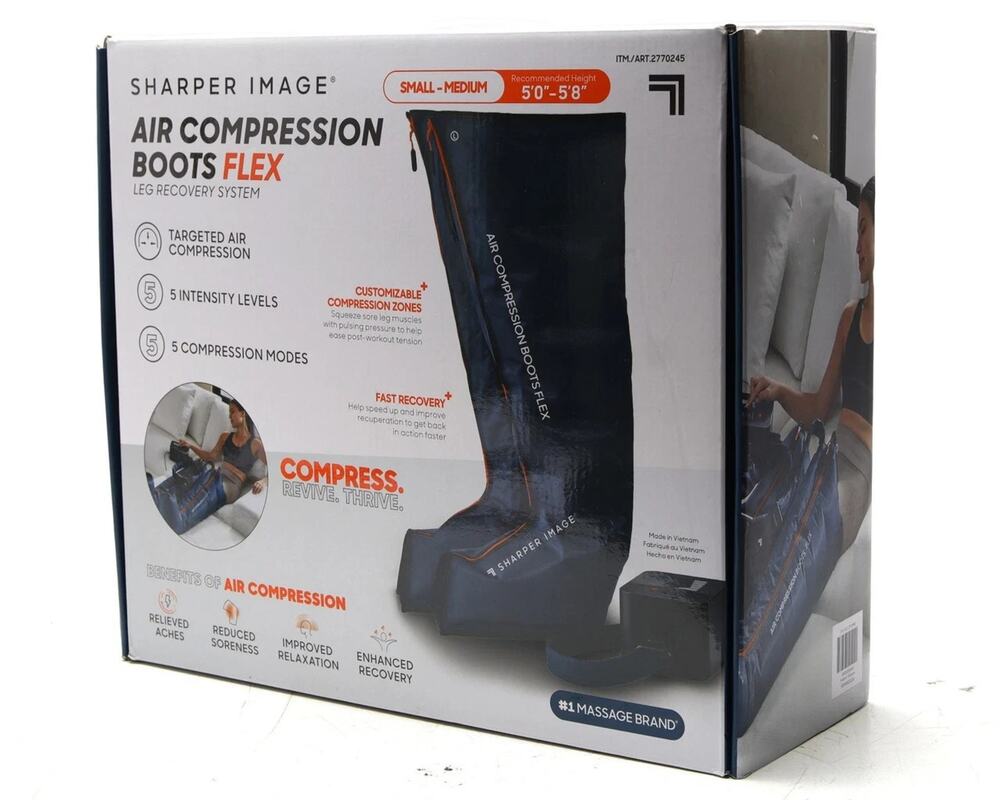 Sharper Image Air Compression Boots Flex Recovery System Small/Medium 2770245